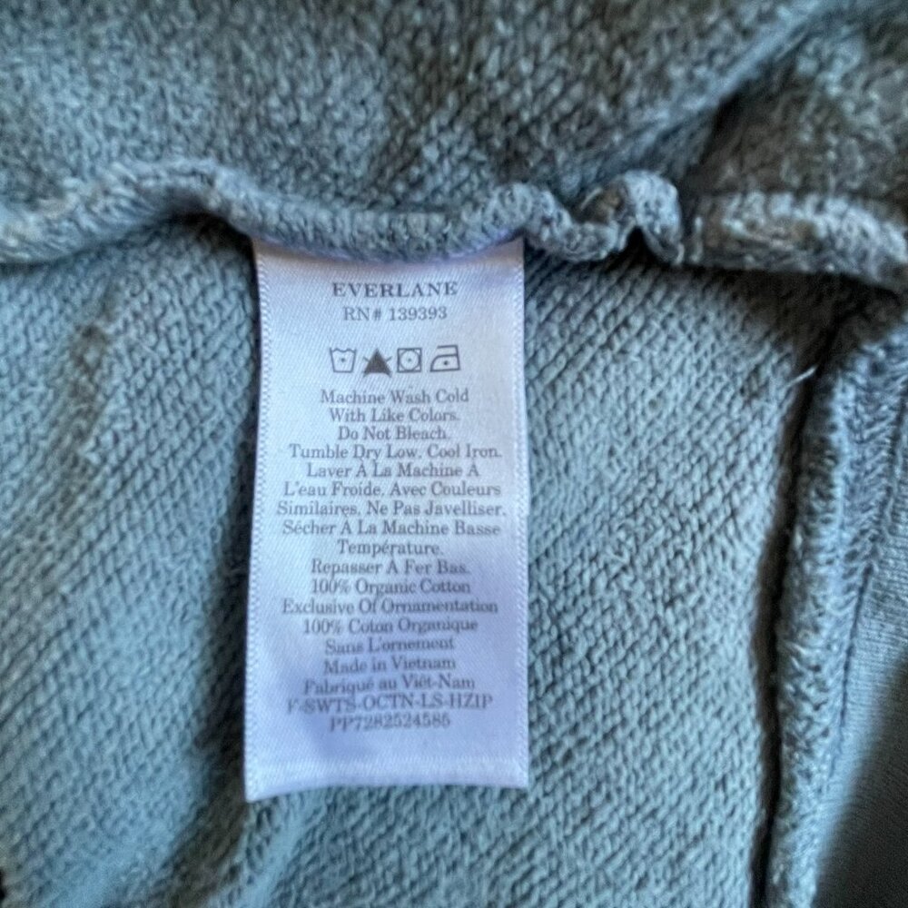 Everlane Cotton The Track Half-Zip in Faded Blue M - Picture 7 of 7